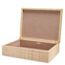 Handwoven Natural Raffia Box Cadiz