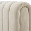 Beige Upholstered Bed Frame Kayden