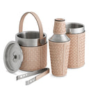Tan Leather Bar Set (3) Sintra