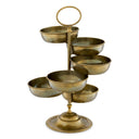 Vintage Brass 6-Bowl Stand Christine