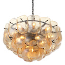 Thick Glass Metal Chandelier Gustave