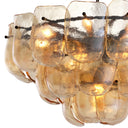 Thick Glass Metal Chandelier Gustave