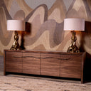 Walnut Veneer 4-Door Dresser Charford