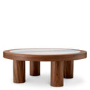 Oak Veneer Marble Coffee Table Presedio