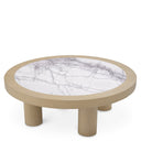 Oak Veneer Marble Coffee Table Presedio