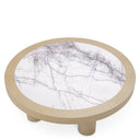 Oak Veneer Marble Coffee Table Presedio