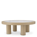 Oak Veneer Marble Coffee Table Presedio