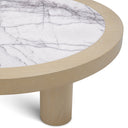 Oak Veneer Marble Coffee Table Presedio