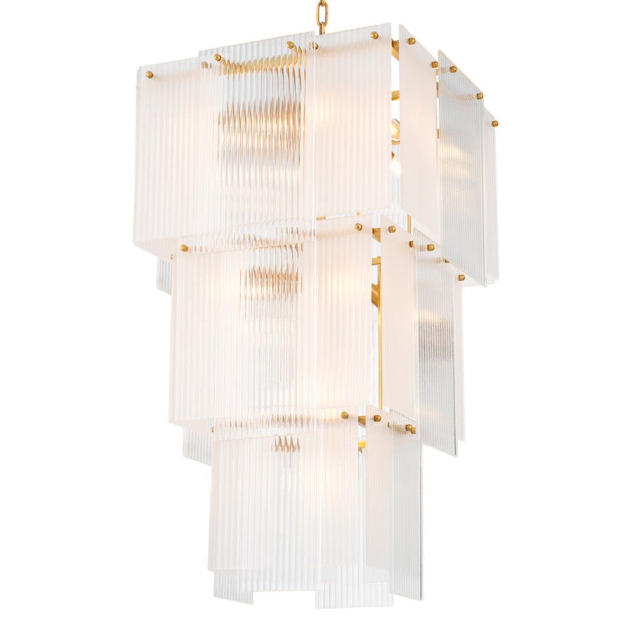 Frosted Glass Tiered Chandelier Giardano