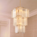 Frosted Glass Tiered Chandelier Giardano