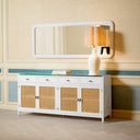 Natural Cane 4-Door Dresser Bahamas