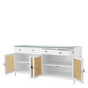 Natural Cane 4-Door Dresser Bahamas