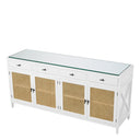 Natural Cane 4-Door Dresser Bahamas
