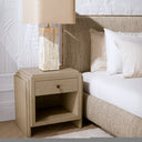 Oak Wooden Nightstand ArtDeco