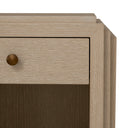 Oak Wooden Nightstand ArtDeco