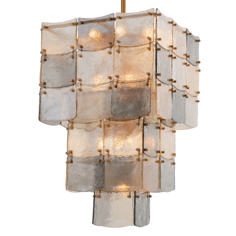 Glass Tiered Chandelier Laurent
