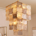 Glass Tiered Chandelier Laurent