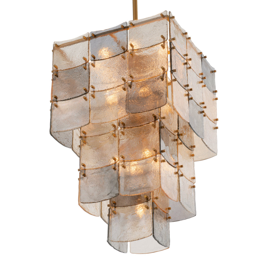 Glass Tiered Chandelier Laurent