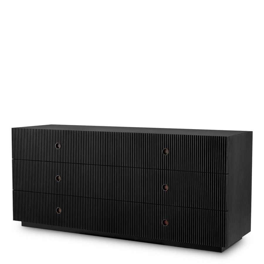 Ribbed Wood Drawer Chest Dimitrios