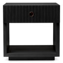 Ribbed Wood Nightstand Dimitrios