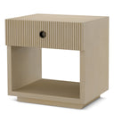 Ribbed Wood Nightstand Dimitrios
