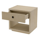 Ribbed Wood Nightstand Dimitrios