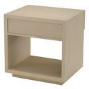 Ribbed Wood Nightstand Dimitrios