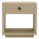 Ribbed Wood Nightstand Dimitrios