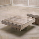 Square Travertine Coffee Table Sartoria