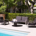 Gray Rattan Outdoor Sofa Belle Vue