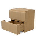 Natural Oak Veneer Nightstand Colston