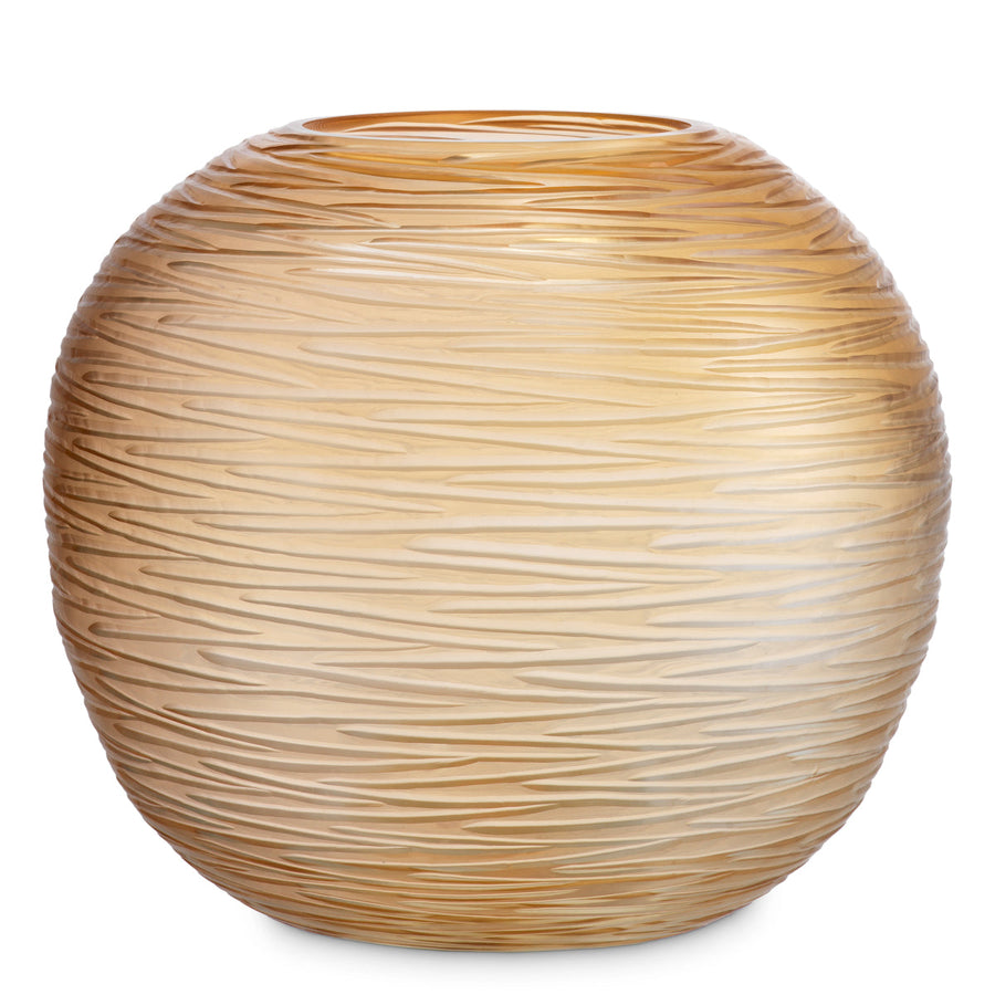 Peach Handblown Glass Vase Alessio
