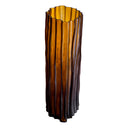 Fluted Amber Glass Vase Vivente