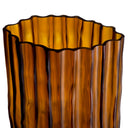 Fluted Amber Glass Vase Vivente