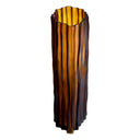 Fluted Amber Glass Vase Vivente