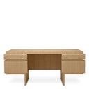 Natural Oak Veneer Desk Colston