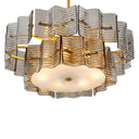 Ribbed Glass Chandelier Silvano