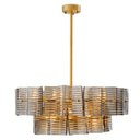 Ribbed Glass Chandelier Silvano