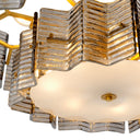 Ribbed Glass Chandelier Silvano