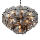 Thick Glass Metal Chandelier Gustave