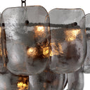 Thick Glass Metal Chandelier Gustave