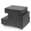 Black Oak 3-Drawer Nightstand Evendale