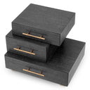 Black Oak 3-Drawer Nightstand Evendale