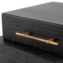 Black Oak 3-Drawer Nightstand Evendale