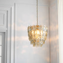 Layered Glass Chandelier Elias