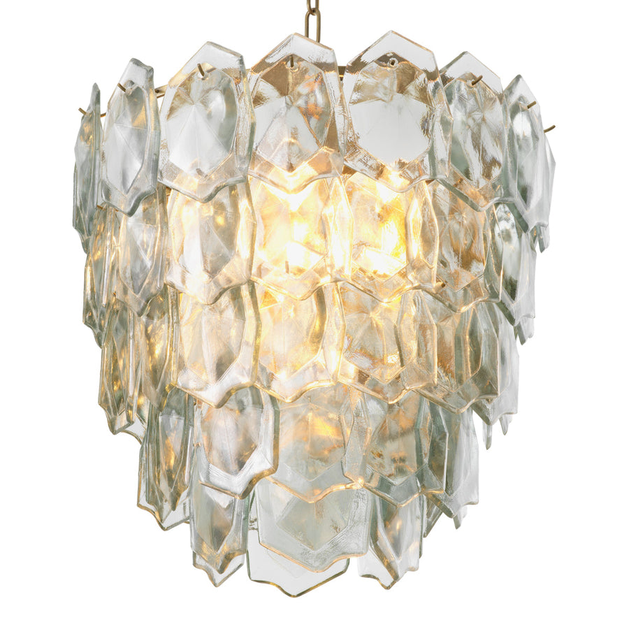 Layered Glass Chandelier Elias