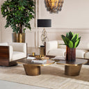 Vintage Brass Coffee Table Set (2) Pierro