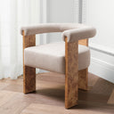 Light Brown Burl Dining Chair Percy