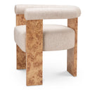 Light Brown Burl Dining Chair Percy