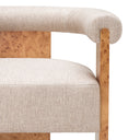 Light Brown Burl Dining Chair Percy